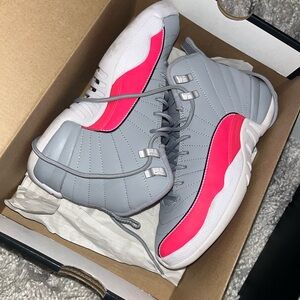 Air Jordan 12 Retro Wolf Grey and Racer Pink